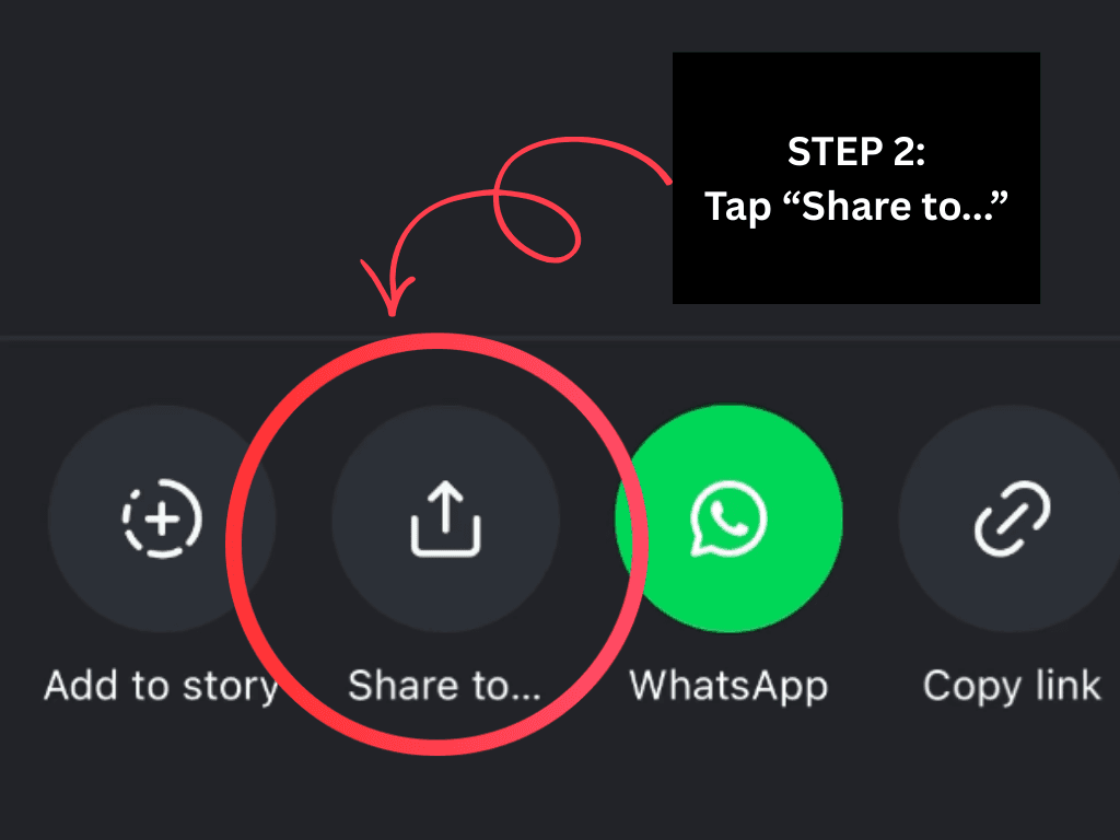 Tap "Share to..."